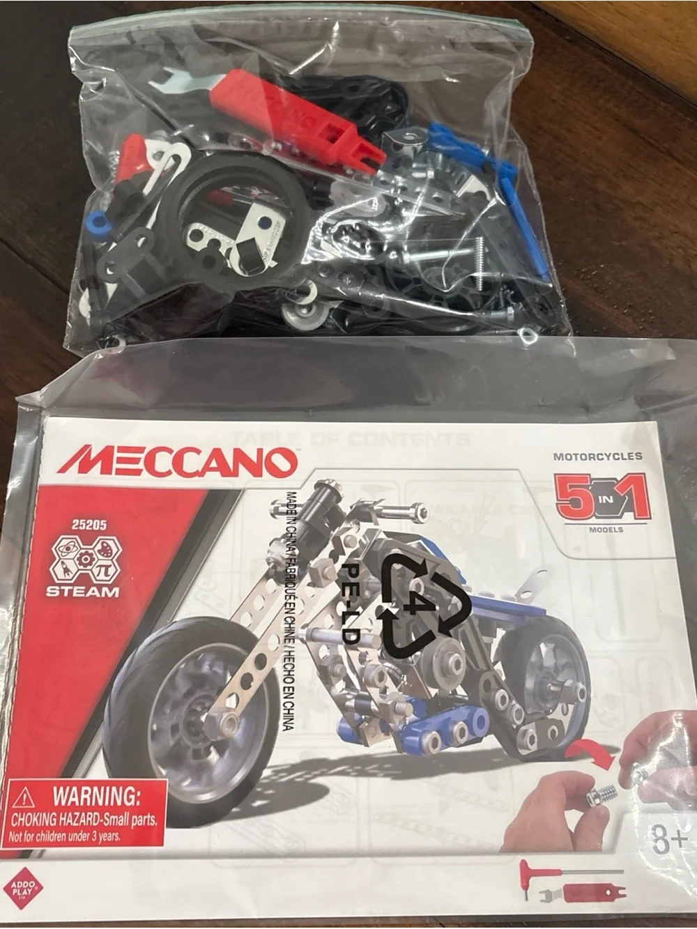Meccano 5 IN 1 Motorcycles Motos 25205 Level 2